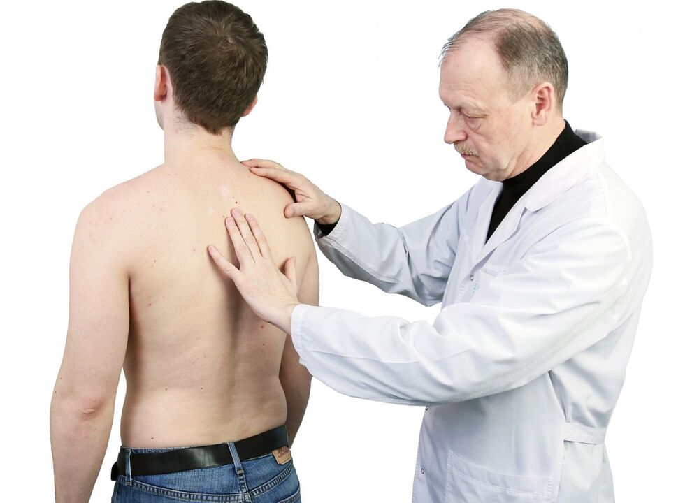 Osteokondroosi diagnoosimine hõlmab lülisamba arstlikku läbivaatust